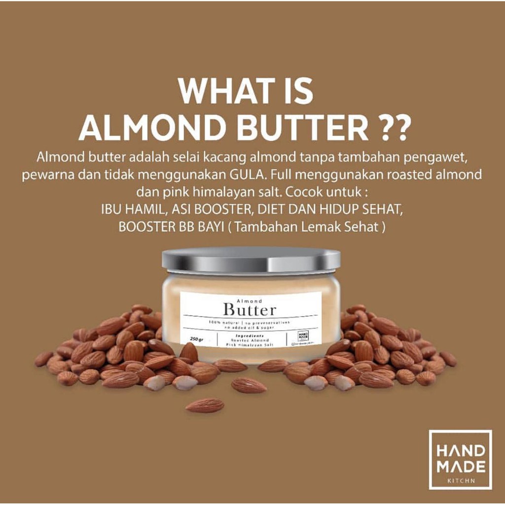 HANDMADE KITCHN Almond Butter - Selai Kacang Almond