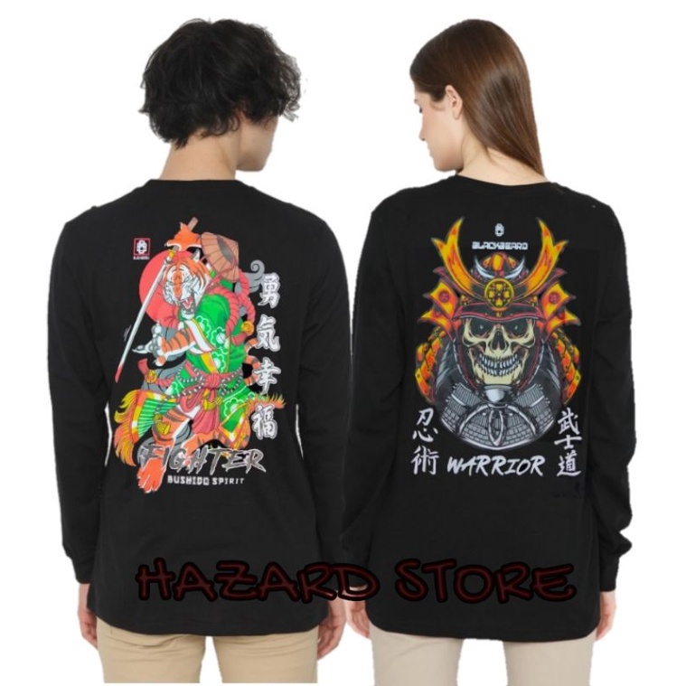 KAOS SAMURAI JEPANG LENGAN PANJANG / KAOS DISTRO MEMPHIS ORIGINS PRIA WANITA