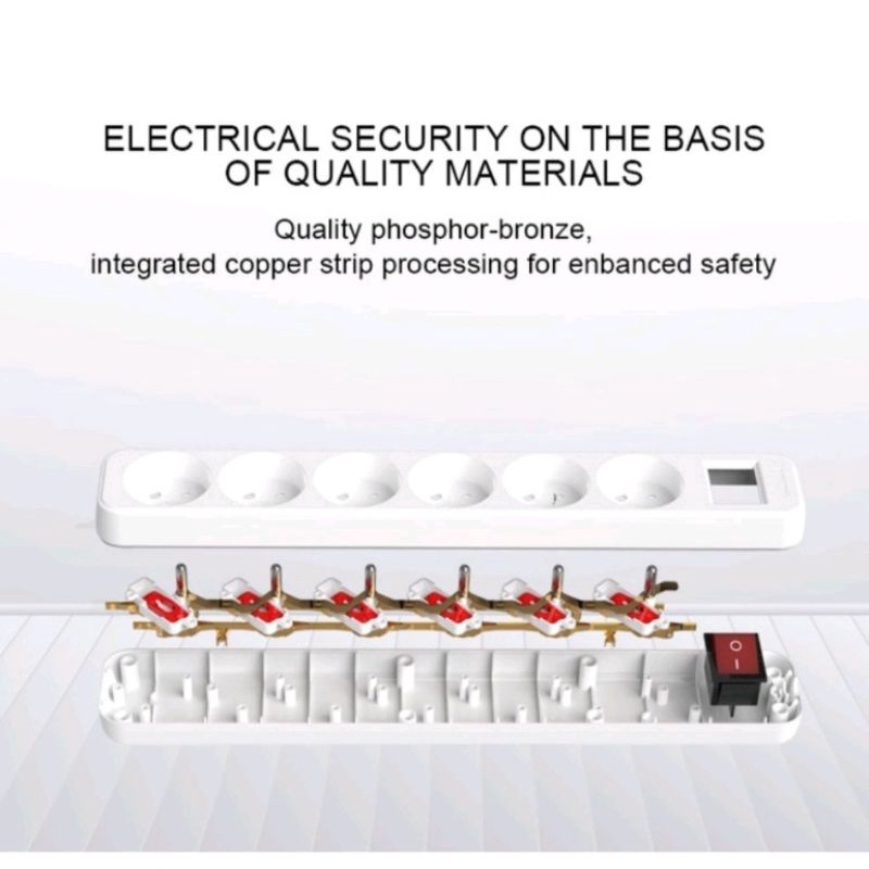 STOP KONTAK TANPA KABEL COLOKAN 4 LUBANG KUNINGAN SNI dengan saklar On Off