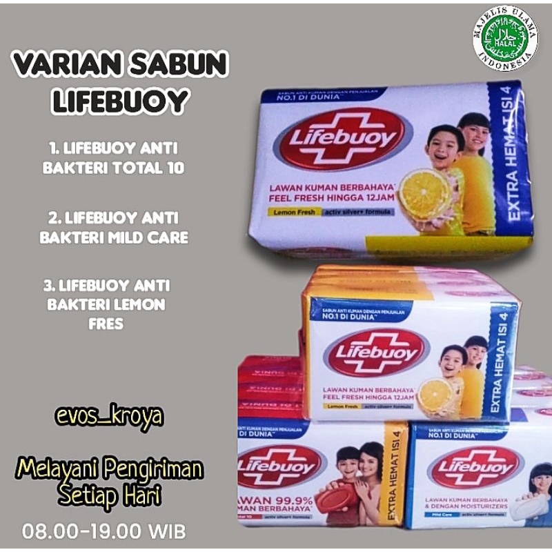 Sabun Mandi Batang Lifeboy 4 x 110gr Murah