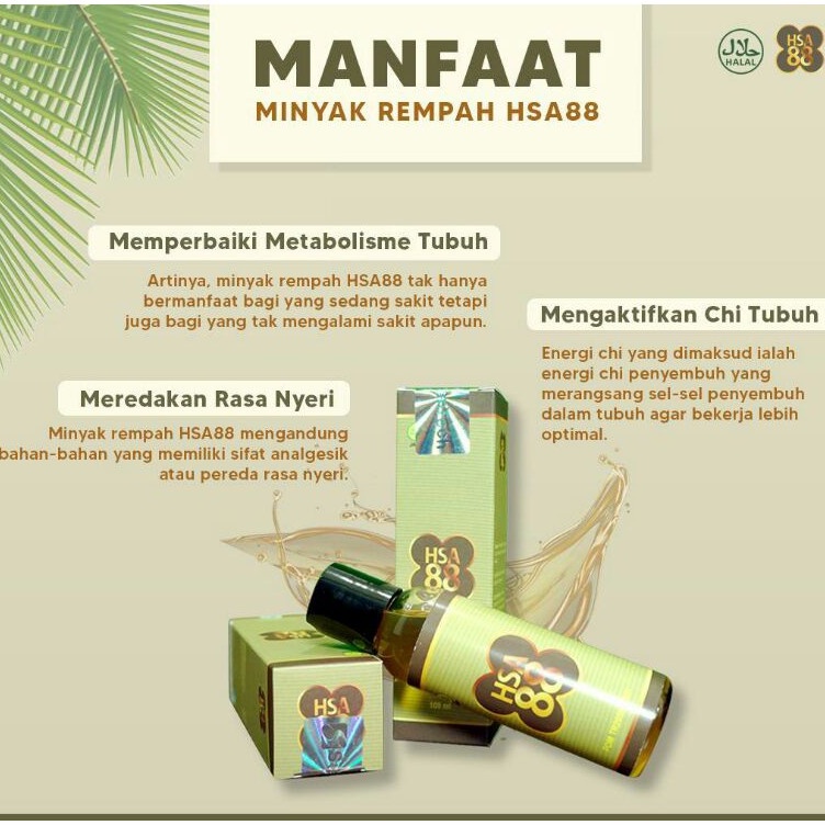 HSA 88 minyak rempah herbal 100ml (100% original)