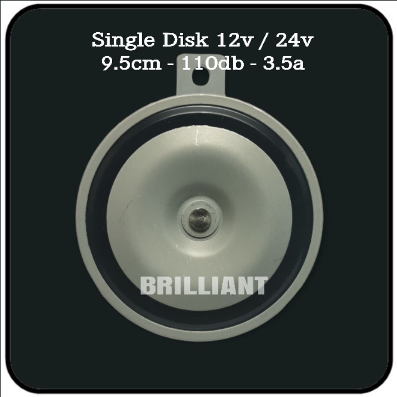 Klakson Single Disk - Suara Tin - Bisa Motor dan Mobil - 12v dan 24v