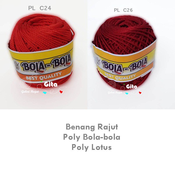 Benang Rajut Poly Bola-bola/Poly Lotus/Polyester Rajut