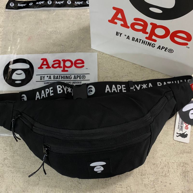 Waistbag Aape Logo Hitam