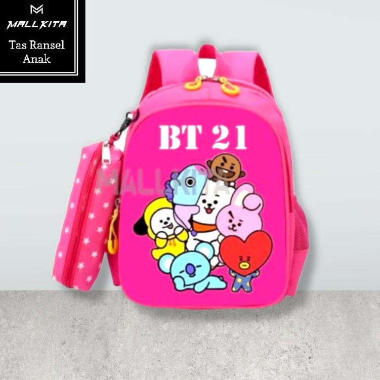 [PRODUK PZECD] TAS RANSEL PREMIUM COD Anak Laki-Laki/Perempuan Karakter BT21 kpop Tas Anak Sekolah w