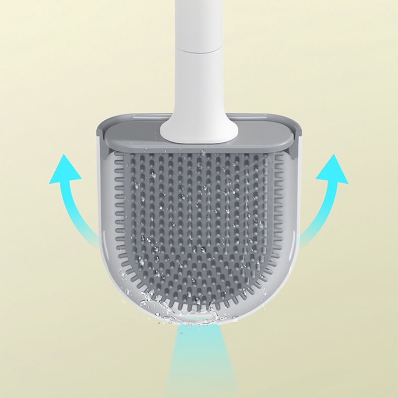 Sikat Silikon Fleksibel *Sikat Toilet * Versi Baru * Sikat wadah Oval