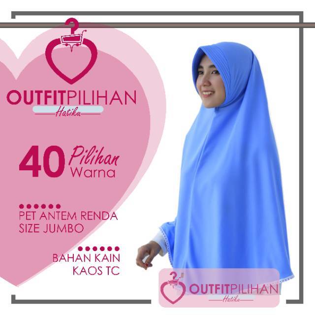 JILBAB INSTAN PET ANTEM RENDA JUMBO - HIJAB SYARI