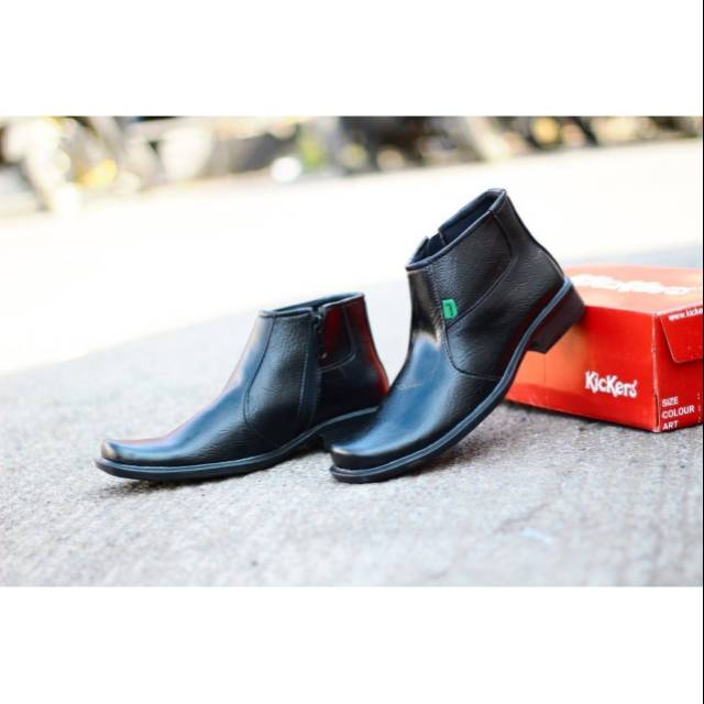 Best Seller SEPATU KICKERS KULIT PRIA CASUAL BOOTS FORMAL KERJA ORIGINAL RESLETING HIGH MURAH