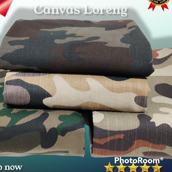 Bahan Kain Kanvas Loreng, Loreng Tni, Canvas TNI, Kanvas Canvas Terpal Tebal .