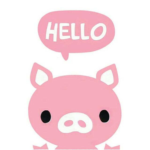 RELIZA WALLSTICKER SAKLAR PIG BABY PINK