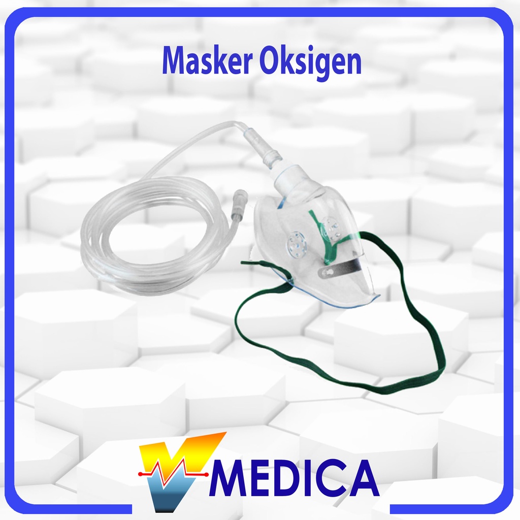 Masker Oksigen Dewasa dan Anak / Sungkup Masker Oksigen / Masker Oksigen Non Rebreathing Oksigen Mas
