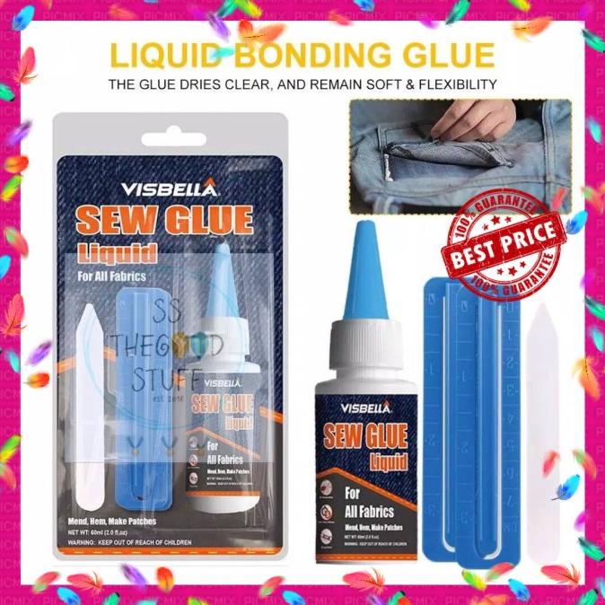 

[BISA COD] Clothing Repair Glue Sewing Lem Perbaikan Kain Tanpa Jahit