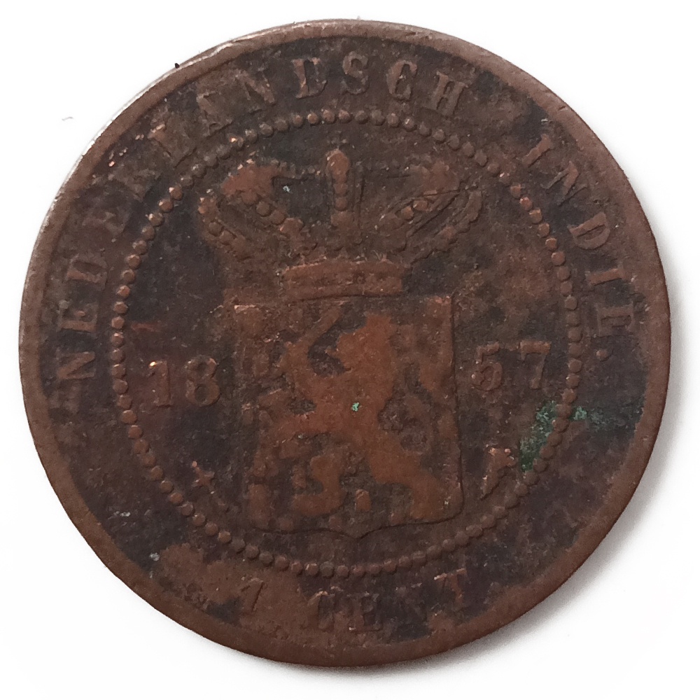 Koin 1 Cent Nederlandsch Indie 1857 SKB04