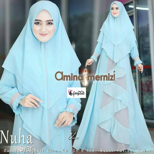 Nuha syari dress khimar