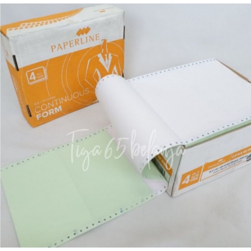 CONTINUOUS FORM 4 ply | Kertas Komputer Paperline 9.5 x 11 CF K4 W PRS