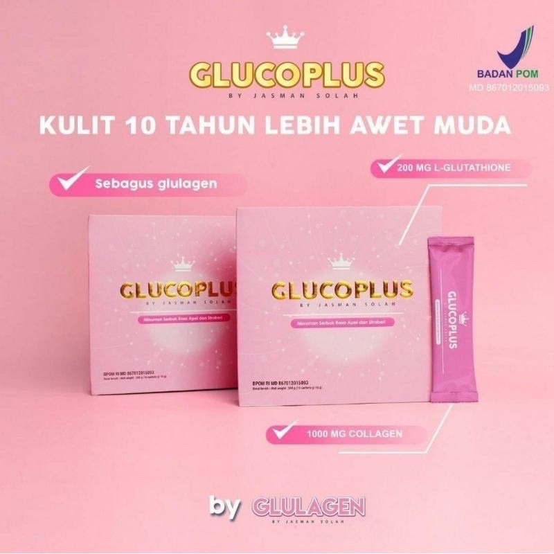 Minuman Collagen Drink Pemutih Kulit Ampuh GLUCOPLUS By Jasman Solah ASLI ORIGINAL