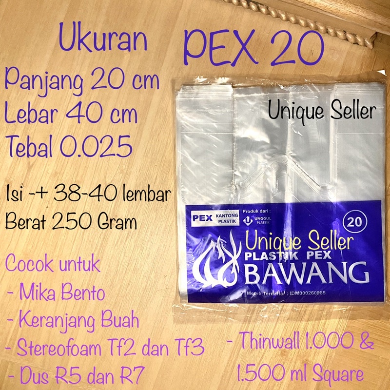 Kresek Bening PE PEX Uk 10 15 20 25 BAWANG / Kantong Plastik Bening PE PEX 10 15 20 25 merk BAWANG / Kantong Kresek Bening 10x30 15x33 20x40 25x48 / Kresek untuk 1 Gelas Uk 10 / Kresek Gelas isi 1 Uk 10