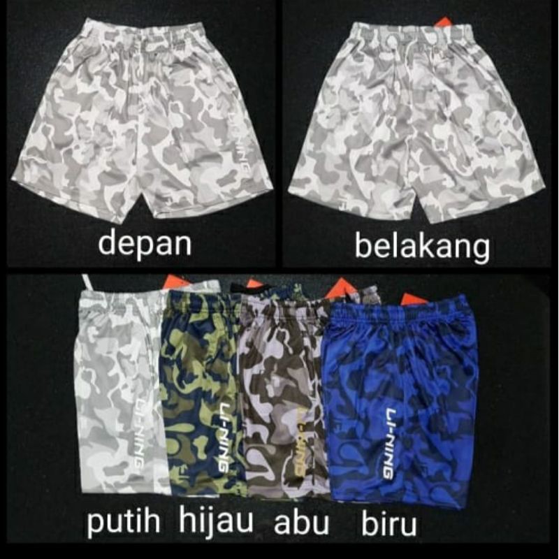 Celana badminton Lining 611 Grade Ori Import Army / celana bulutangkis Lining / Celana pendek murah
