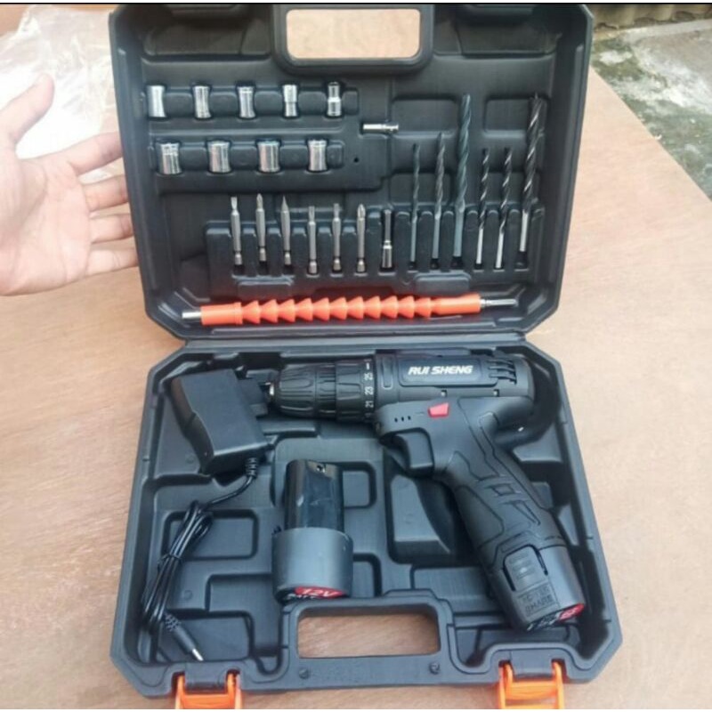 Jual BOR CORDLESS JLD 12V HITAM BOR BESI KAYU TEMBOK | Shopee Indonesia