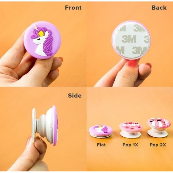 Pop Socket Handphone Karakter 3D - Pegangan HP Holder Lucu