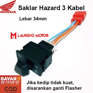 Paket Flasher Cr7 Dan Tombol Saklar Sen Plus Hazard Kecil 30 Mm Honda Beat Fi Pop Esp Revo 110fi Shopee Indonesia