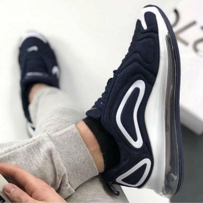 Sepatu Nike Cowok Pria Premium Original Sneakers Cowok Kekinian Terlaris Nike Air Max 720 BlackWhite