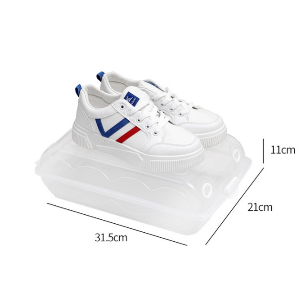Retaily HL0199 Kotak Sepatu Plastik Transparan Penyimpanan Kotak Sepatu Shoes Storage Box