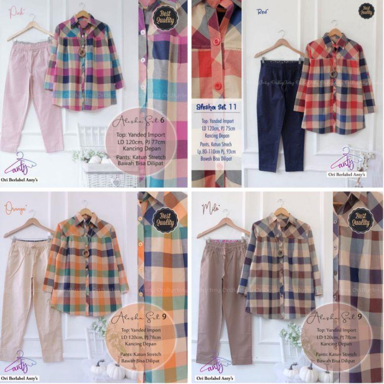 "HRK.27Jn22r" Setelan wanita ori jumbo , murah , Alesha Set 9