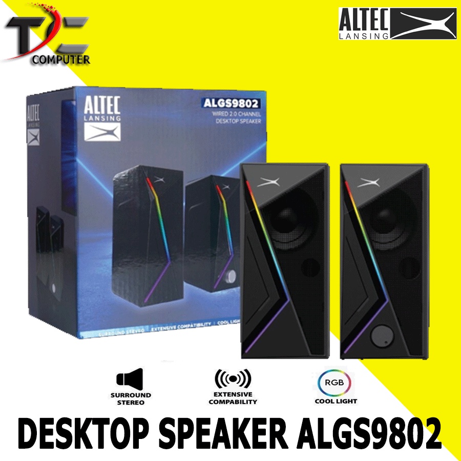 Speaker Gaming RGB Altec Lansing ALGS9802 Speaker Gaming Pc 2.0 RGB