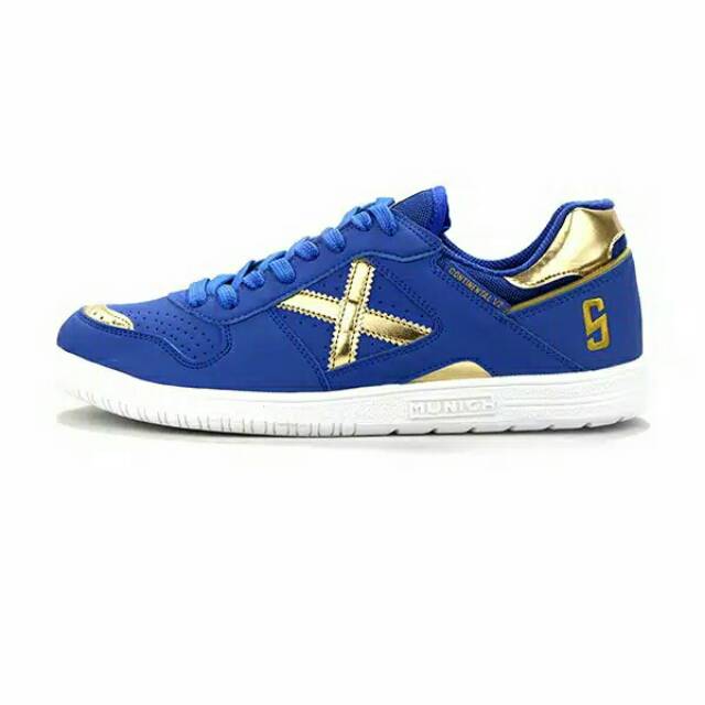 SEPATU FUTSAL X MUNICH CONTINENTAL V2 05  AZUL ORO