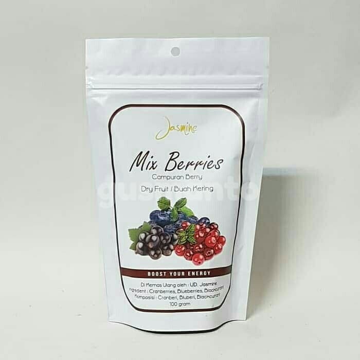 

Buah Kering - Jasmine Mix Berries Dry Fruit 100G Manisan Campuran Berry Kering