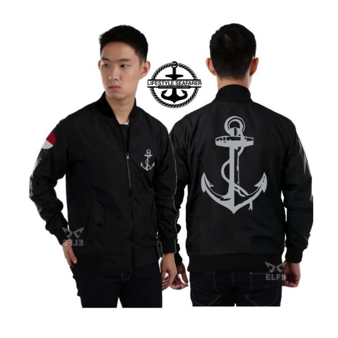 JAKET bomber Jaket Pelaut Jangkar