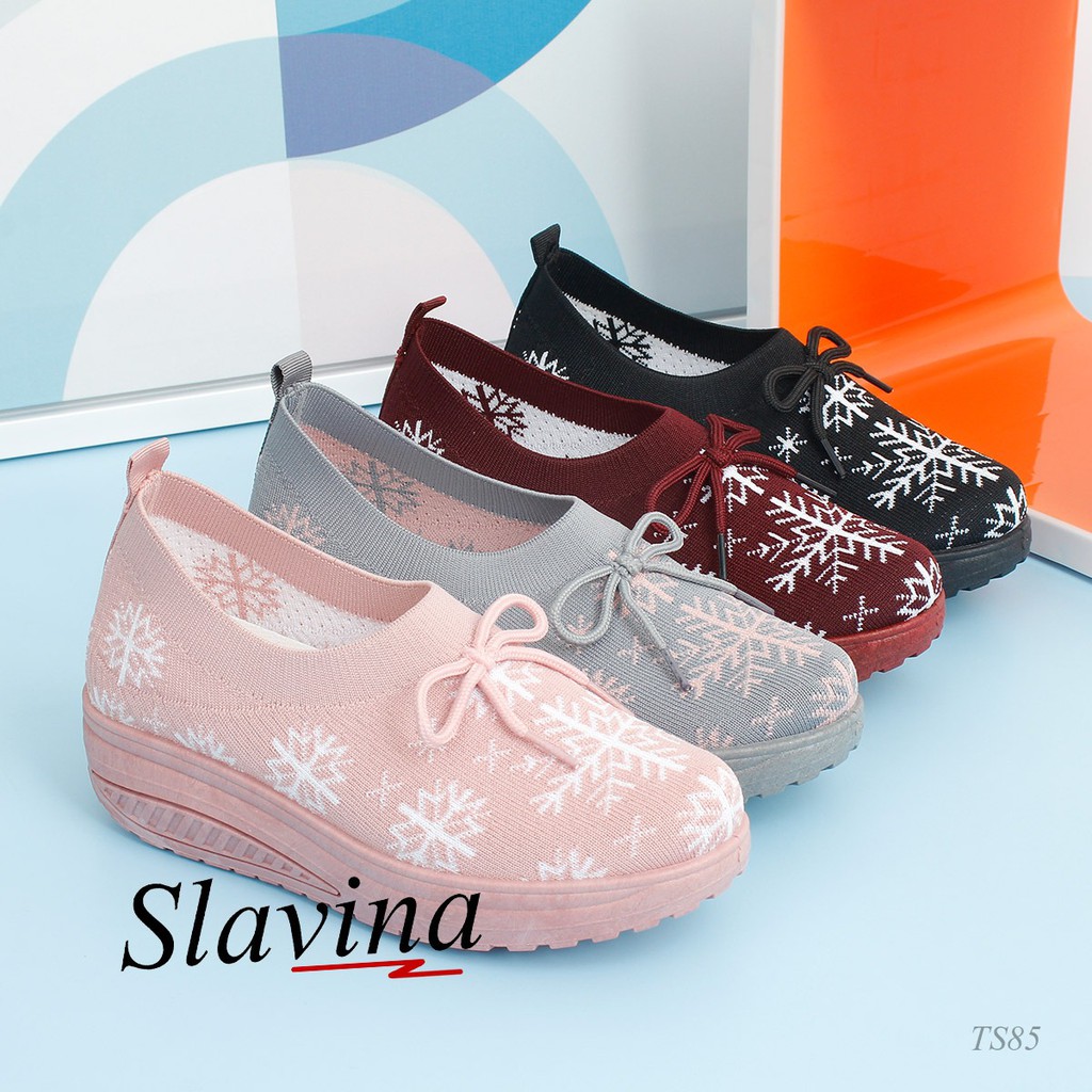 CK05 0369/#TS85 WEDGES Slavina Flyknit SEPATU WANITA SEPATU IMPOR