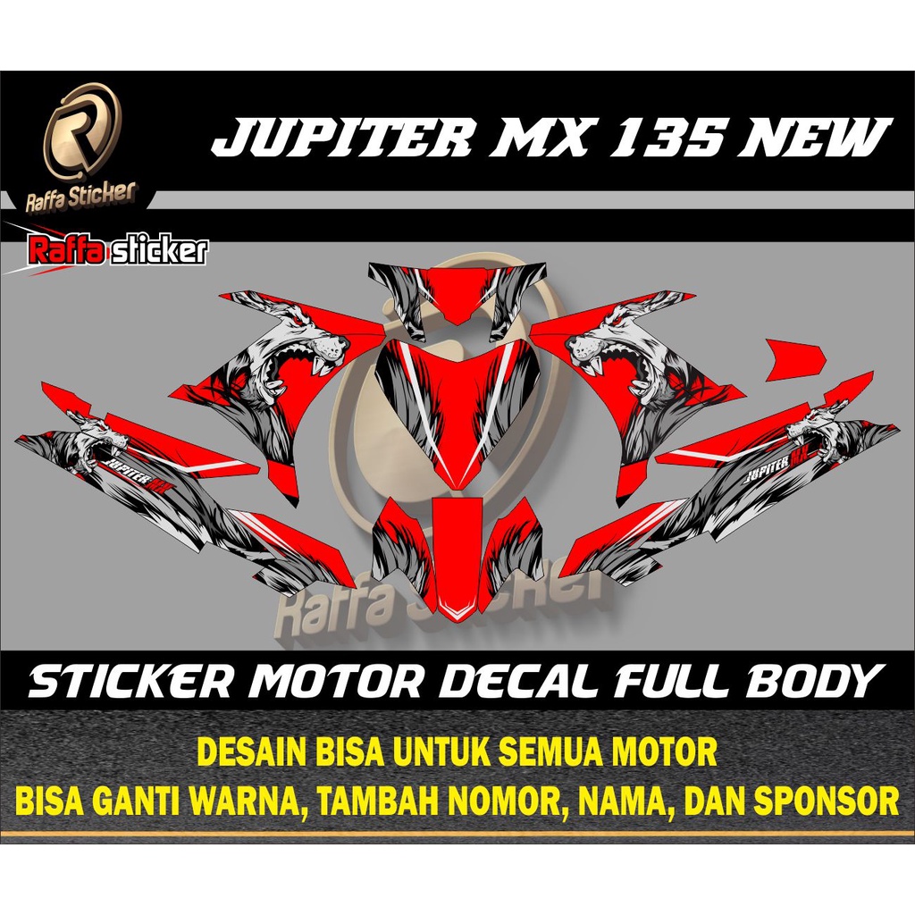 stiker jupiter mx new decal jupiter mx 135 decal jupiter mx new stiker jupiter mx 135 srigala merah