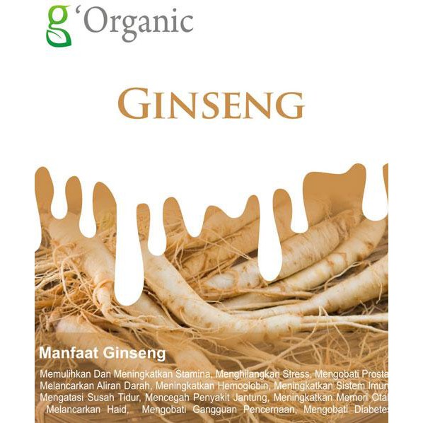 

G Organic GINGSENG BUBUK 100 Gram Ginseng bubuk