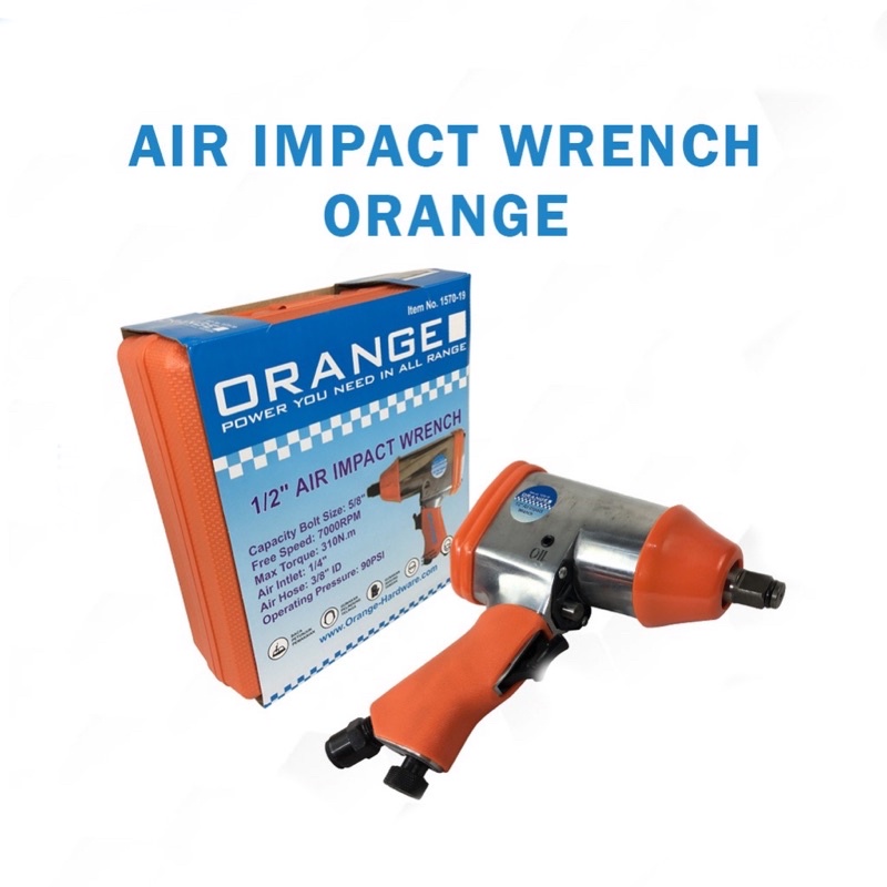 ORANGE Air Impact Wrench Kit 1/2 Inch Mesin Buka Baut Angin Kompresor