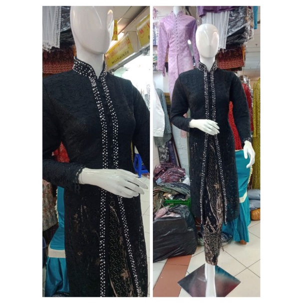 kebaya ibu besan model tunik(full puring)-Baju y aja.hitam