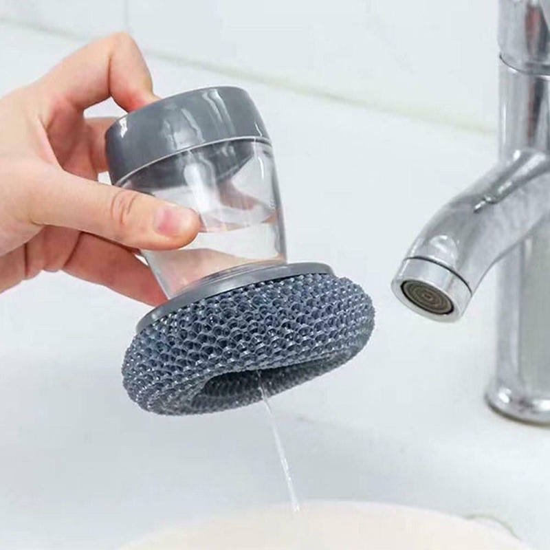 Dispenser Sikat Serbaguna Spons Sabut Cuci Piring Wajan Panci Dapur Nano Magic Sponge