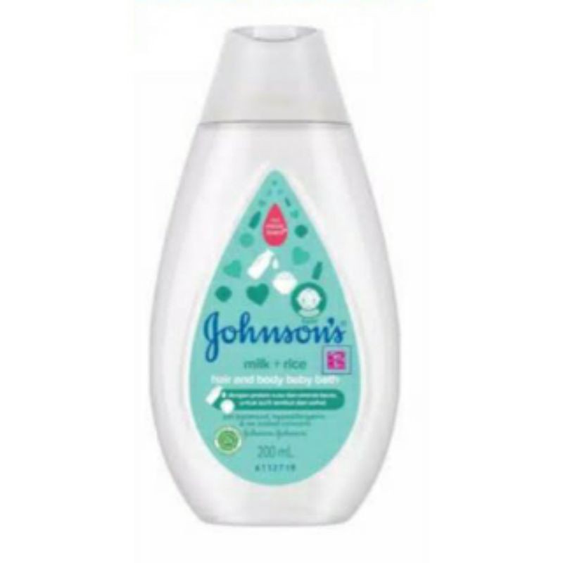 JOHNSON'S Milk + Rice Hair and Body Baby Bath 200ml