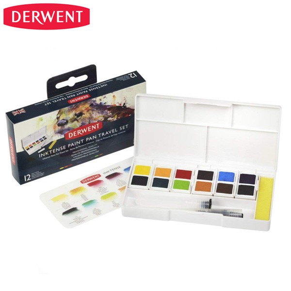 

Derwent Inktense Paint Pan Travel Set 12