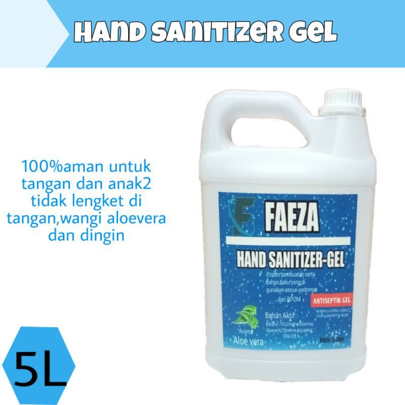 Hand sanitizer gel 5liter