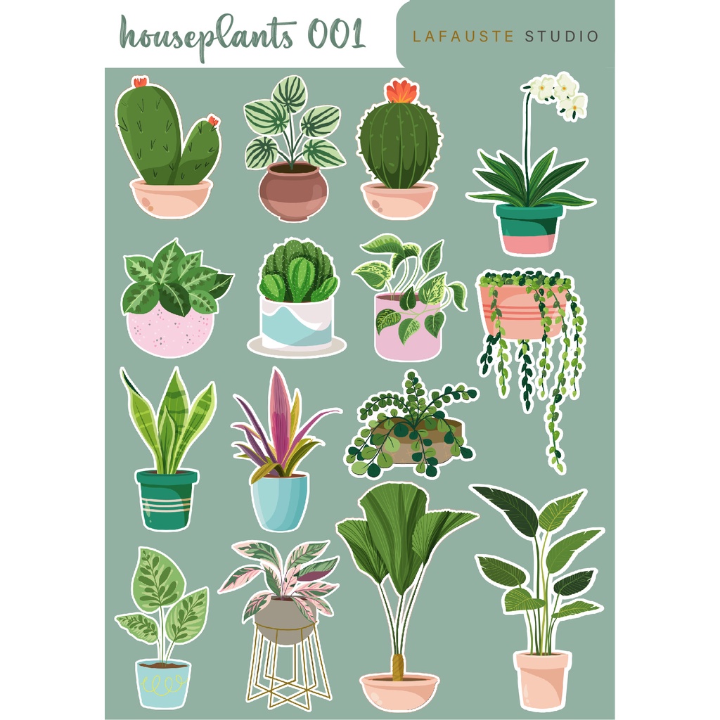

STICKER PLANTS/STICKER WATERCOLOR DESIGN