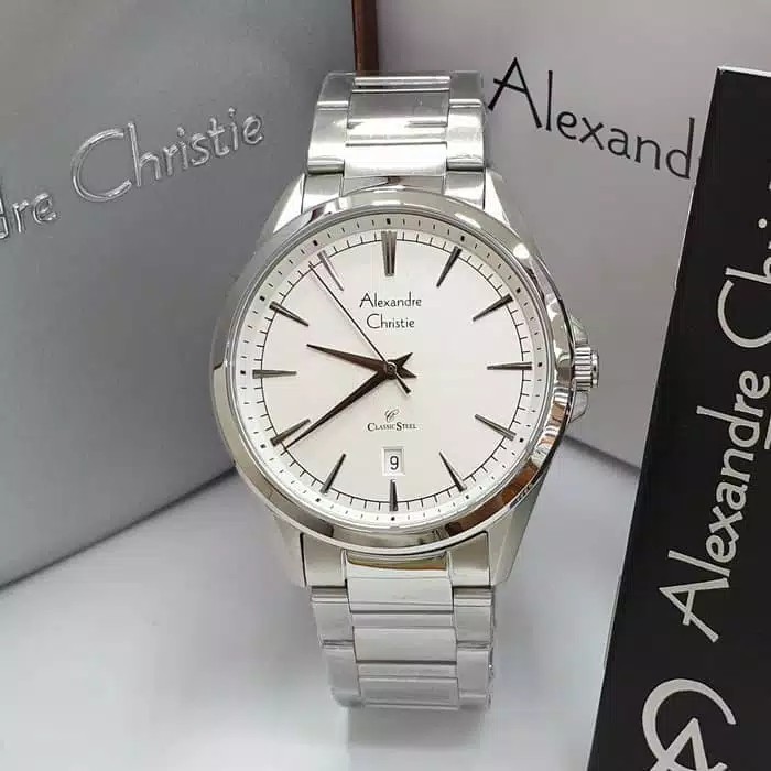 Jam Tangan Wanita Alexandre Christie 8580 AC8580 AC 8580 Silver Original