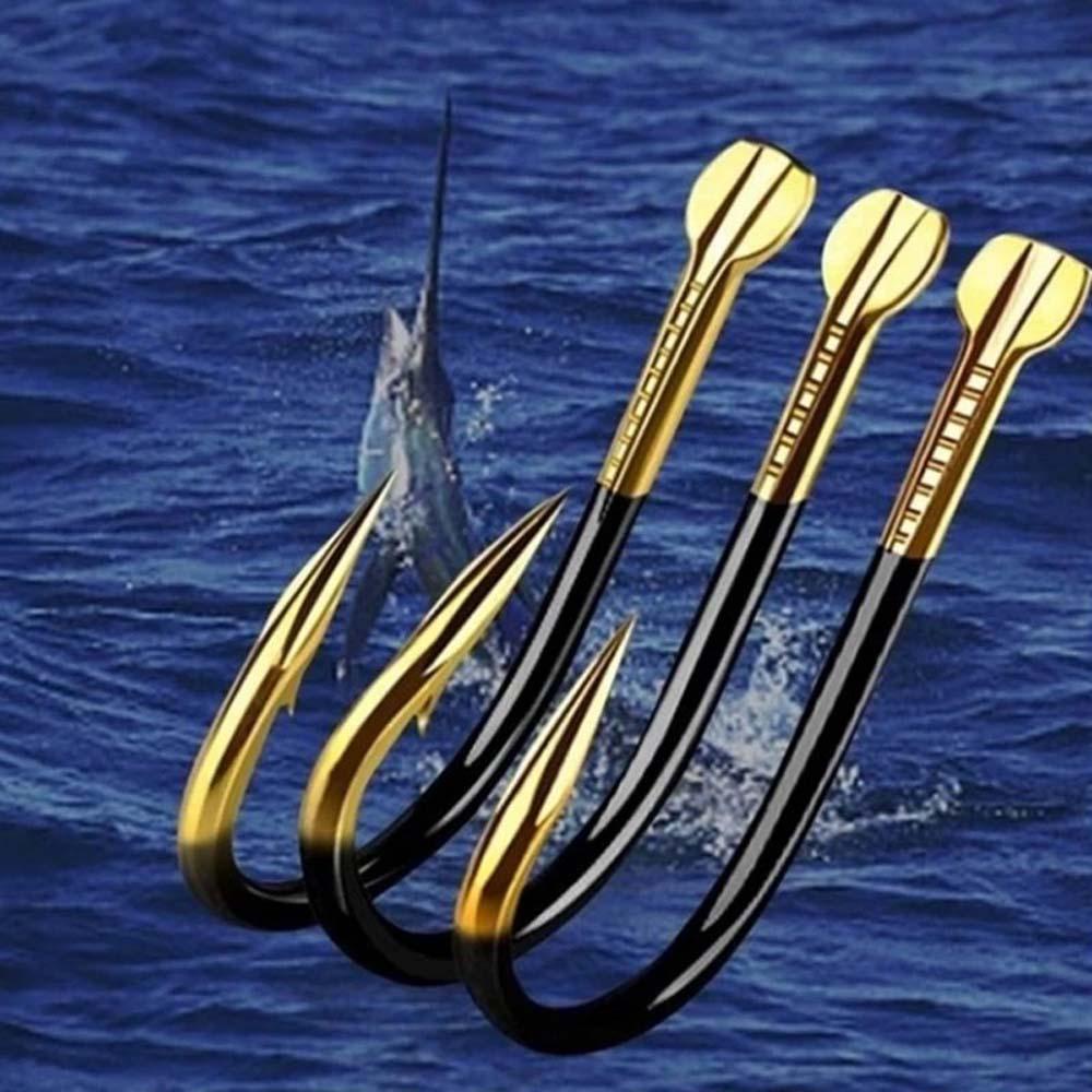 Agustina Kail Pancing Air Laut Baja Pancing Aksesoris 45 cm Garis Pengikat Pancing Alat Pancing Berduri Kait Tunggal