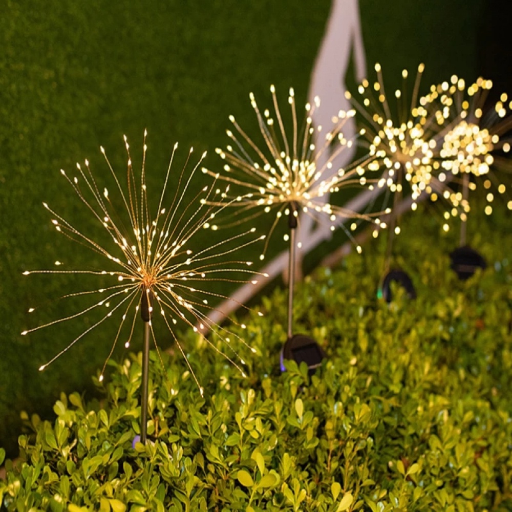 150/180 LED Lampu Solar lampu Natal Fireworks Lights String Warm Light Outdoor Solar Garden Decorative Lights / Waterproof