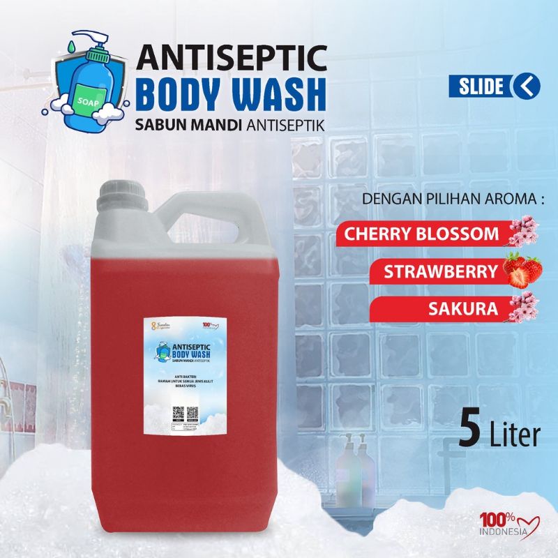 BODY WASH antiseptic aneka aroma wangi kemsanjurigen 5 liter