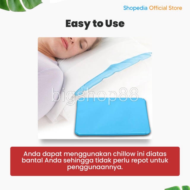 bigshop88 - Chillow Bantal Dingin Gel Solusi Tidur Nyenyak Cool Pillow