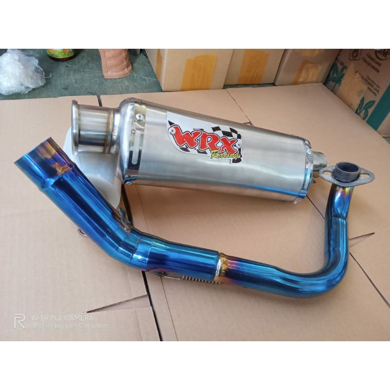 Knalpot racing Wrx leher bluemon buat Beat f1 scoopy Mio sporty Aerox Nmax