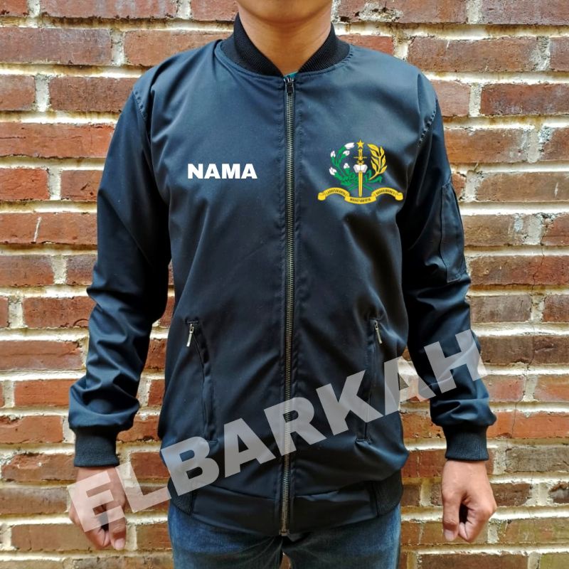 JAKET BOMBER LOGO AKADEMI MILITER JAKET BOMBER BISA CUSTOM LOGO SENDIRI jaket bomber waterfroop jaket bomber terbaru