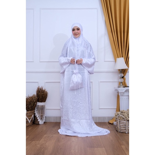 Mukena Mewah Silk Sutera Terusan Hadramaut Polosan Warna Mukenah Bali Dewasa Jumbo Sutera Mahal Polos Hadromout Lamaran Mukenah Kembang Batu Idul Fitri